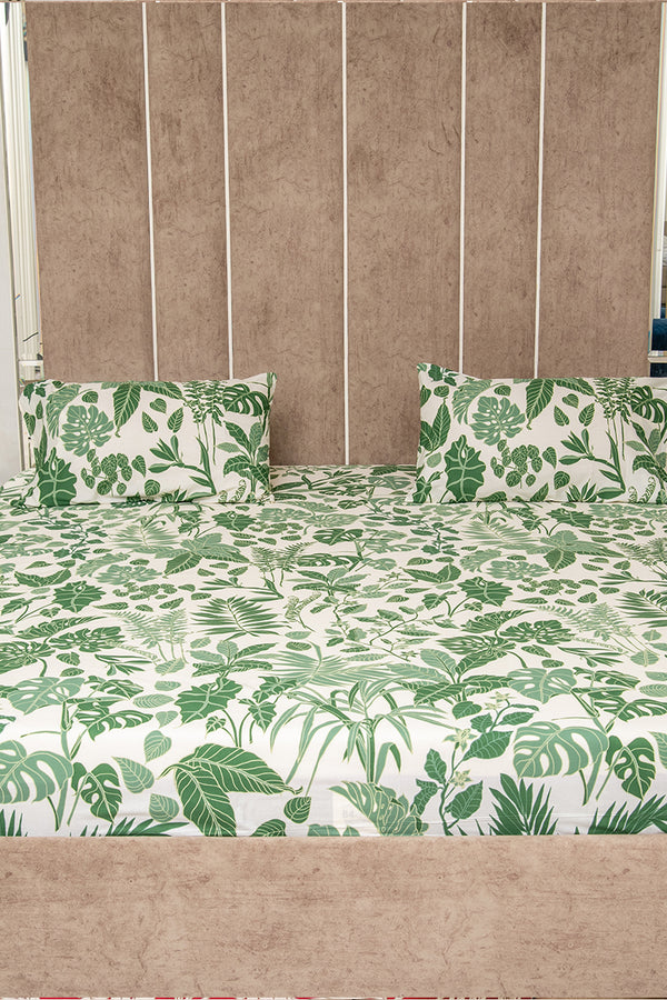 Greenery 100% percale bedsheet