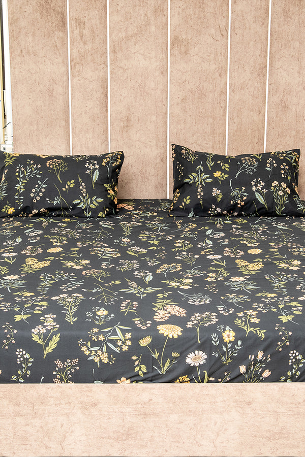 Myla floral 100% percale fitted bedsheet