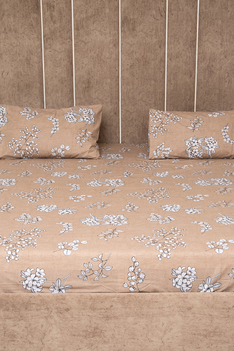 Floral bliss 100% percale bedsheet