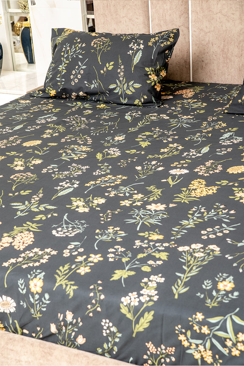 Myla floral 100% percale fitted bedsheet